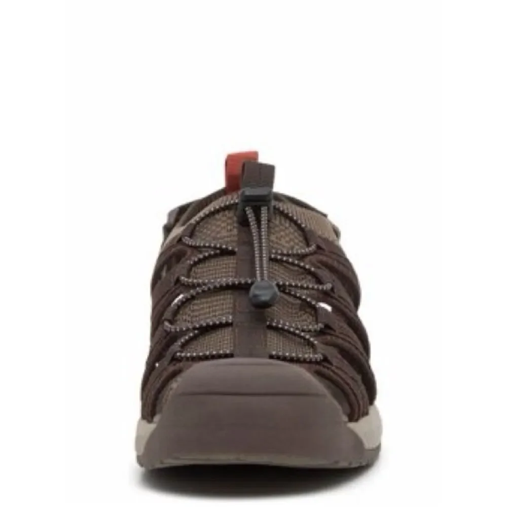 Eddie Bauer Men's Yesler Fisherman Sport Sandal Dark Brown Closed-Toe